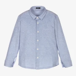 Il Gufo Boys Blue Cotton Shirt