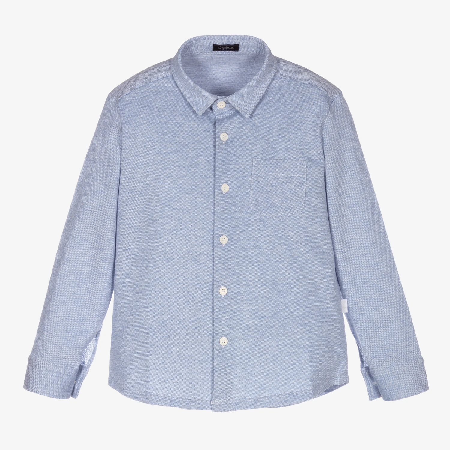 Il Gufo Boys Blue Cotton Shirt 1 Il Gufo Boys Blue Cotton Shirt