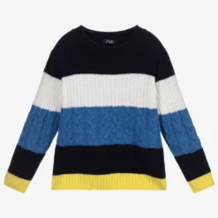 Il Gufo Boys Blue Wool Knit Sweater