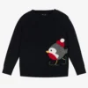 Il Gufo Boys Blue Wool Robin Sweater