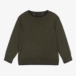Il Gufo Boys Green Wool Sweater