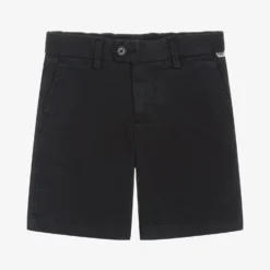 Il Gufo Boys Navy Blue Cotton Bermuda Shorts