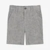Il Gufo Boys Pale Grey Linen Shorts