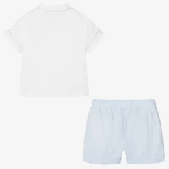 Il Gufo Boys White & Blue Linen Short Set -Outlet Little Gents Set Store il gufo boys white blue linen short set 505387 60bd37fd9802ddcca75c4c388c62c60e4f22e326