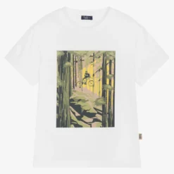 Il Gufo Boys White Cotton Jersey T-Shirt
