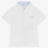 Il Gufo Boys White Cotton Polo Shirt