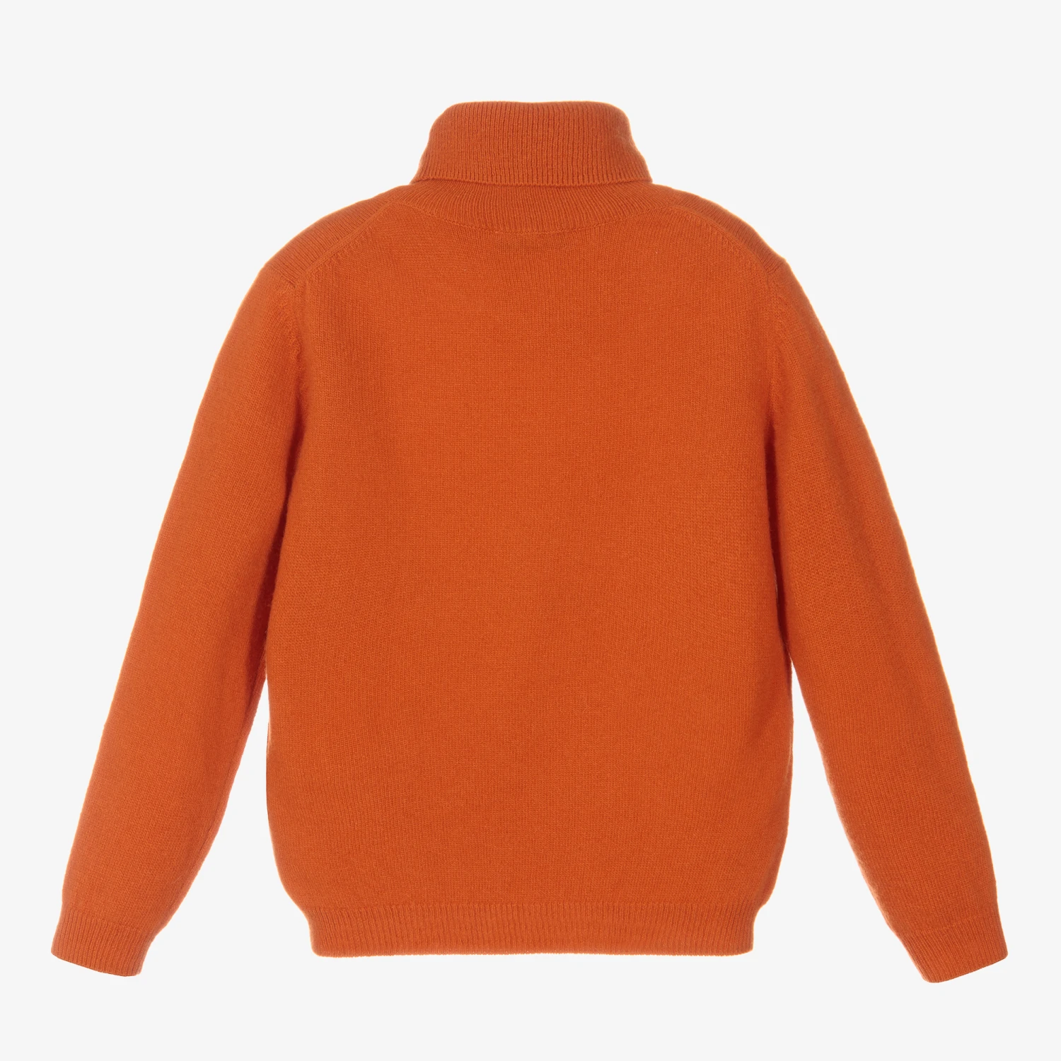 Il Gufo Orange Wool Roll Neck Sweater 2 Il Gufo Orange Wool Roll Neck Sweater - Image 2