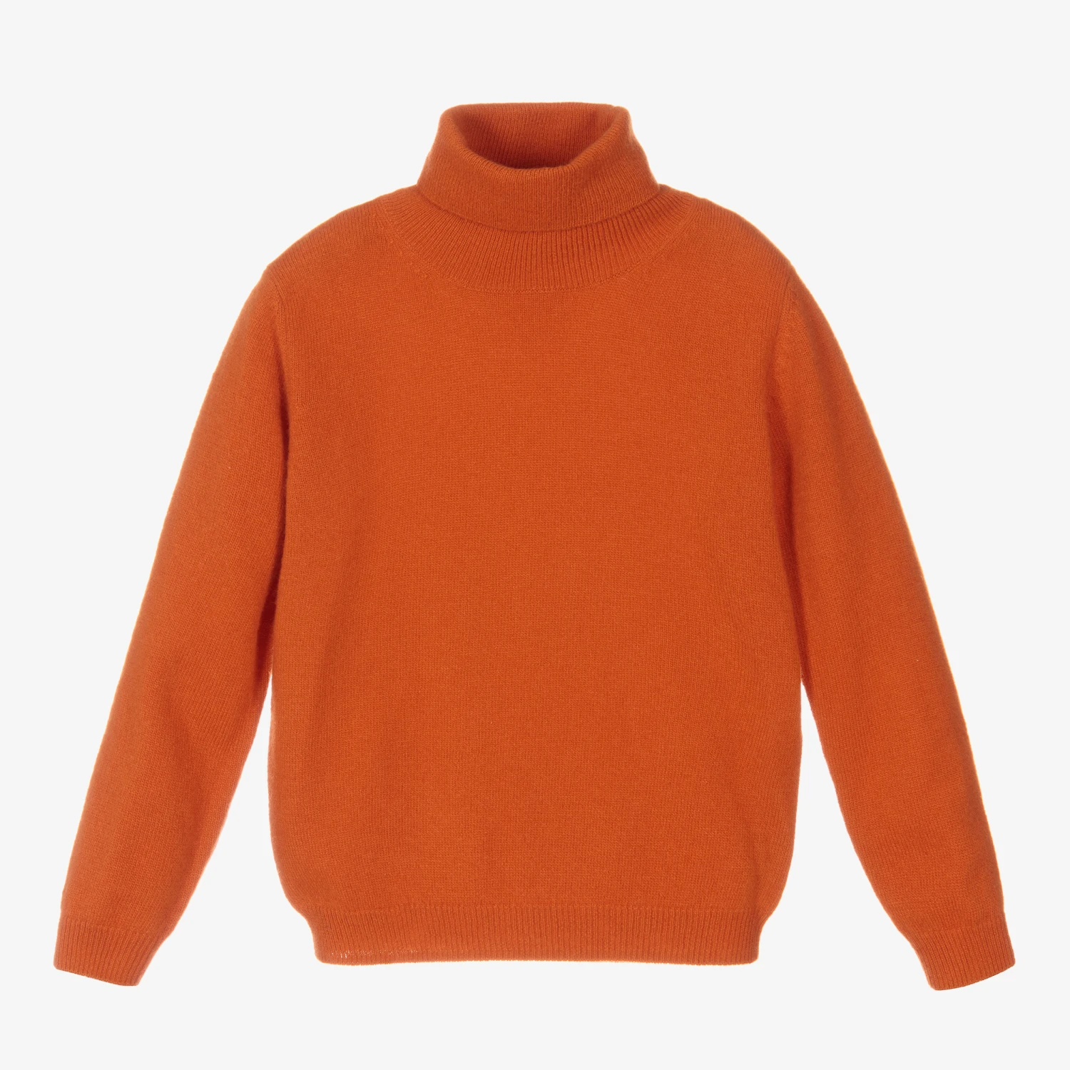 Il Gufo Orange Wool Roll Neck Sweater 1 Il Gufo Orange Wool Roll Neck Sweater