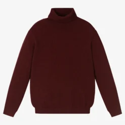 Il Gufo Red Wool Roll Neck Sweater