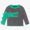 Joules Baby Boys Blue Crocodile Jumper