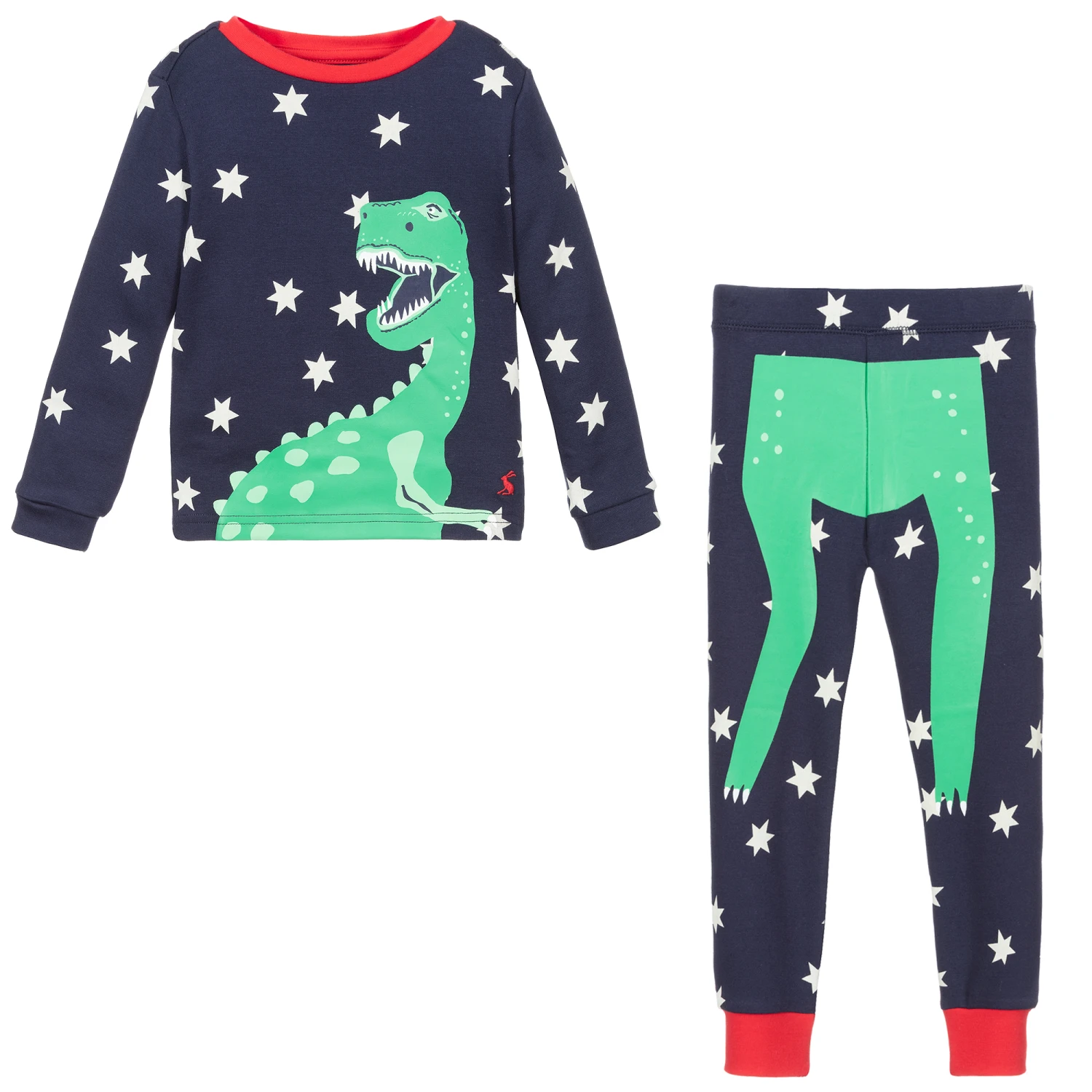 Joules Blue Cotton Dinosaur Pyjamas 3 Joules Blue Cotton Dinosaur Pyjamas - Image 3