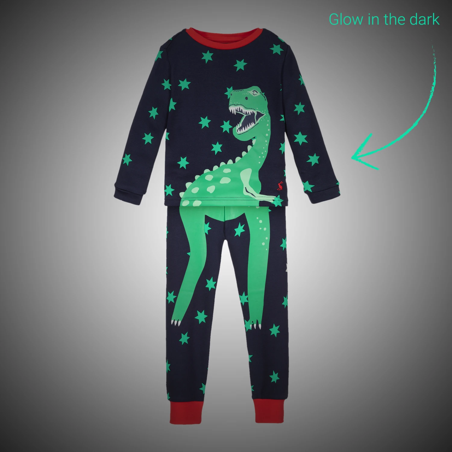 Joules Blue Cotton Dinosaur Pyjamas 2 Joules Blue Cotton Dinosaur Pyjamas - Image 2