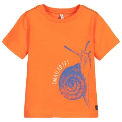 Joules Orange Cotton Snail T-Shirt