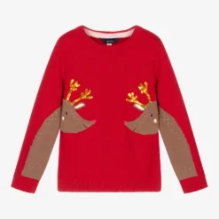 Joules Red Reindeer Sweater