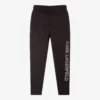 KARL LAGERFELD KIDS Boys Black Jersey Logo Joggers