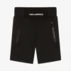 KARL LAGERFELD KIDS Boys Black Jersey Logo Shorts