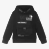 KARL LAGERFELD KIDS Boys Black Logo Hoodie