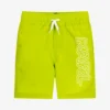 KARL LAGERFELD KIDS Boys Green Logo Swim Shorts