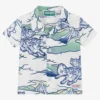 KENZO KIDS Baby Boys White & Blue Cotton Shirt