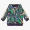 KENZO KIDS Blue & Green Jungle Zip-Up Top