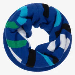 KENZO KIDS Blue Knitted Logo Snood