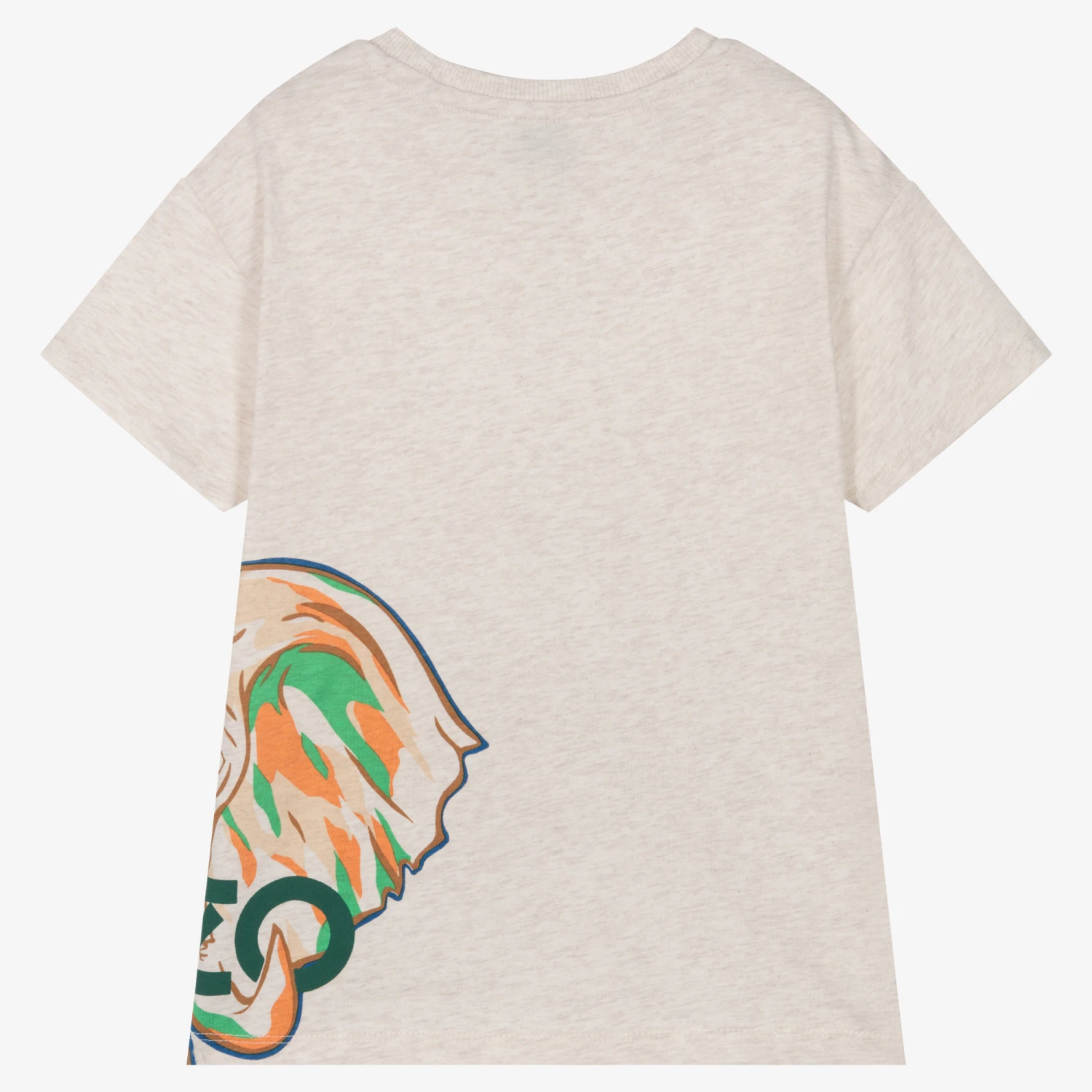 KENZO KIDS Boys Beige Cotton Elephant T-Shirt 3 KENZO KIDS Boys Beige Cotton Elephant T-Shirt - Image 3