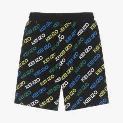 KENZO KIDS Boys Black Cotton Logo Shorts -Outlet Little Gents Set Store kenzo kids boys black cotton logo shorts 502024 c1b4a65748b347a89246c83f2bd0f9b928167c90