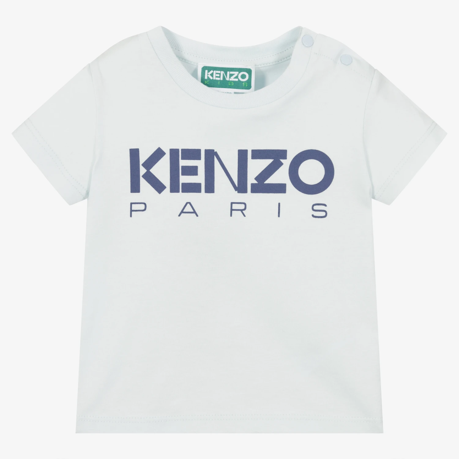 KENZO KIDS Boys Blue Cotton Logo T-Shirt 1 KENZO KIDS Boys Blue Cotton Logo T-Shirt