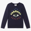 KENZO KIDS Boys Blue Eye Logo Sweater