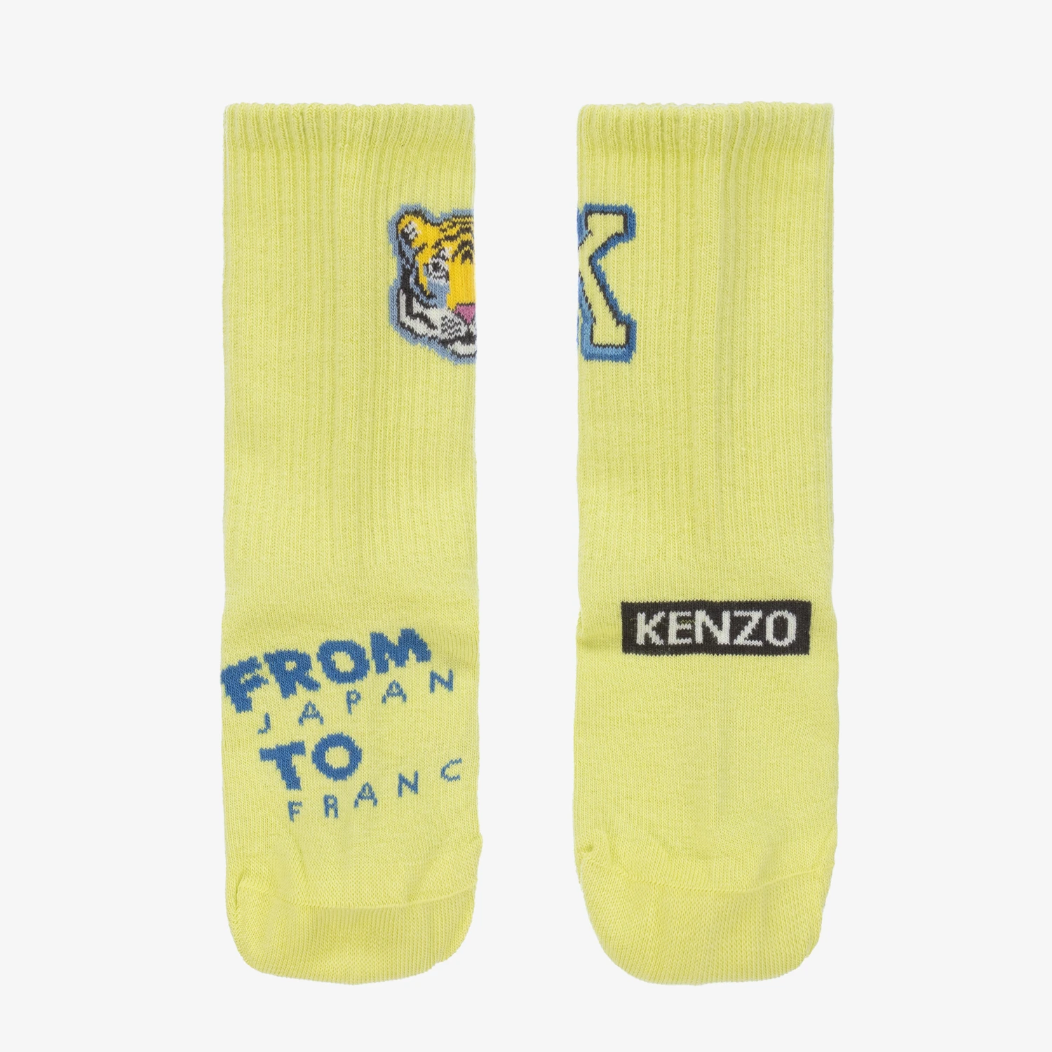 KENZO KIDS Boys Blue & Green Cotton Socks (2 Pack) 4 KENZO KIDS Boys Blue & Green Cotton Socks (2 Pack) - Image 4