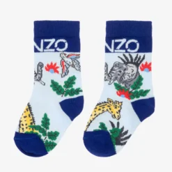 KENZO KIDS Boys Blue Jungle Socks 5 KENZO KIDS Boys Blue Jungle Socks -Outlet Little Gents Set Store kenzo kids boys blue jungle socks 470270 806c6eb25b191ea3db50463af61a918079832b4f