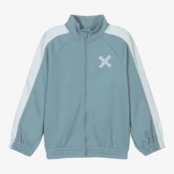 KENZO KIDS Boys Blue Logo Zip-Up Top