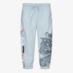 KENZO KIDS Boys Blue Tiger Logo Joggers