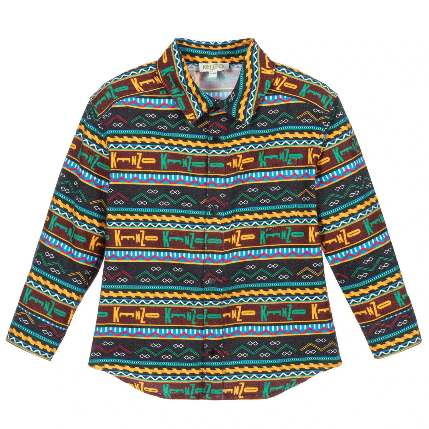 KENZO KIDS Boys Cotton Logo Shirt 1 KENZO KIDS Boys Cotton Logo Shirt