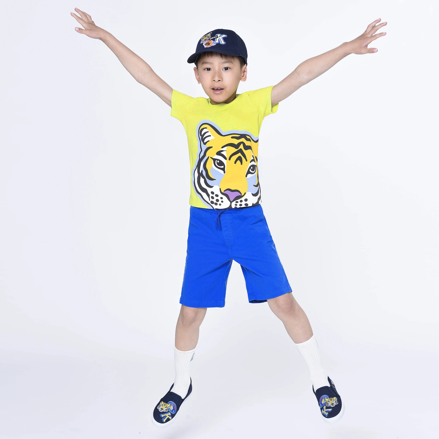KENZO KIDS Boys Green Cotton Tiger T-Shirt 2 KENZO KIDS Boys Green Cotton Tiger T-Shirt - Image 2