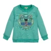 KENZO KIDS Boys Green Tiger Sweatshirt