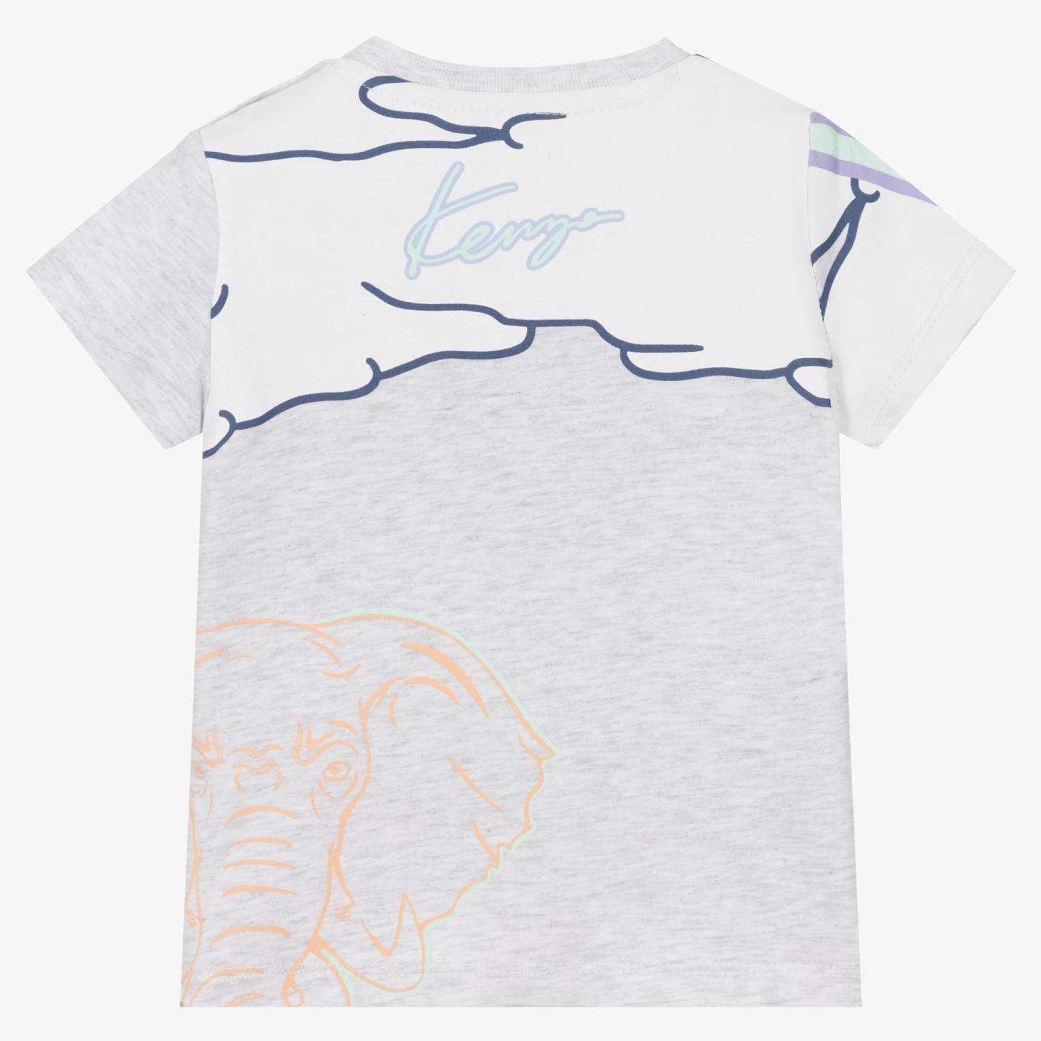 KENZO KIDS Boys Grey Cotton Logo T-Shirt 2 KENZO KIDS Boys Grey Cotton Logo T-Shirt - Image 2