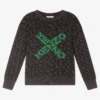 KENZO KIDS Boys Grey Wool Logo Sweater
