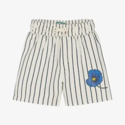 KENZO KIDS Boys Ivory Stripe Poppy Swim Shorts