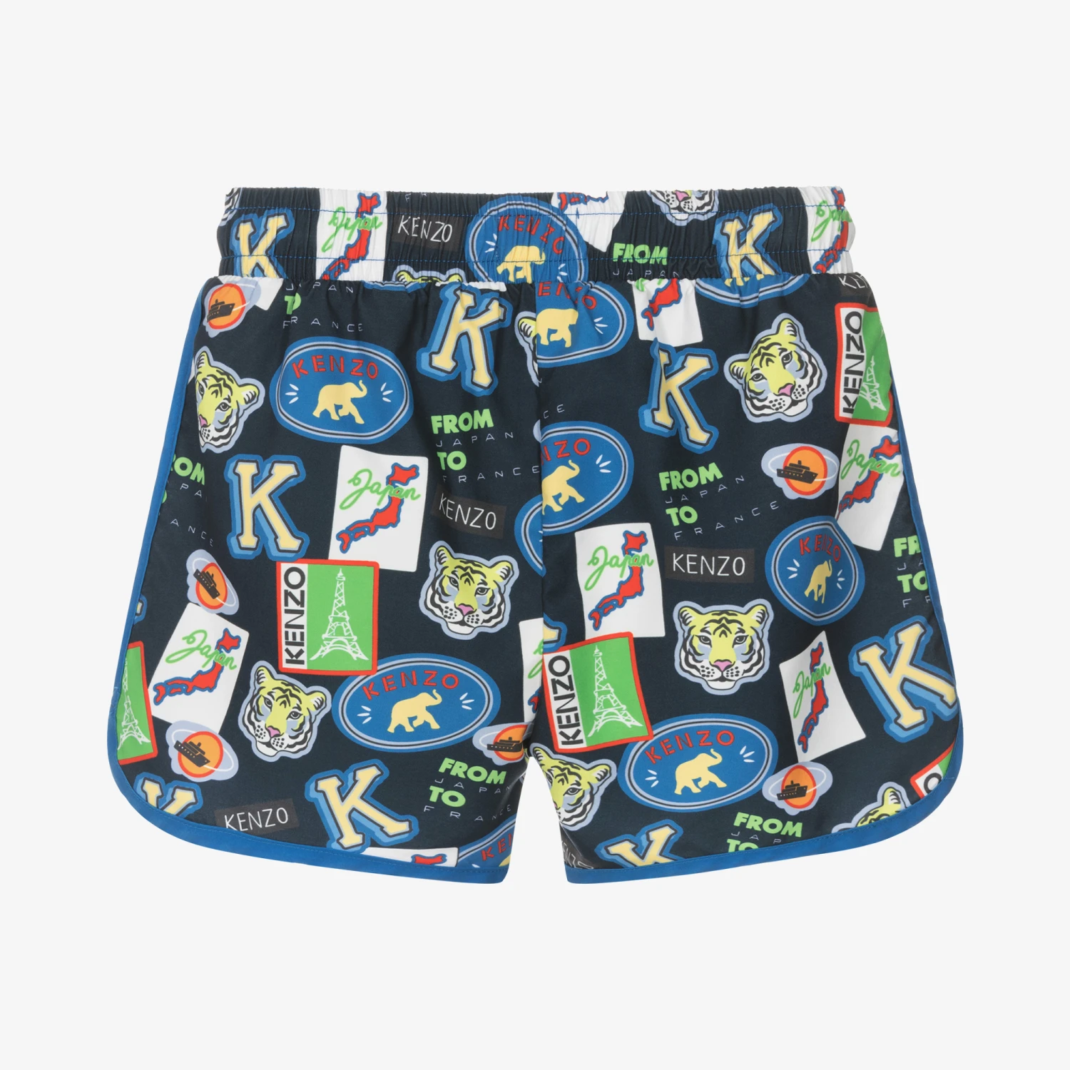 KENZO KIDS Boys Navy Blue Logo Swim Shorts 2 KENZO KIDS Boys Navy Blue Logo Swim Shorts - Image 2
