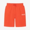KENZO KIDS Boys Orange Jersey Logo Shorts
