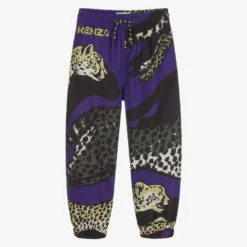 KENZO KIDS Boys Purple Cheetah Joggers