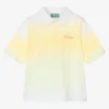 KENZO KIDS Boys Yellow & Blue Gradient Polo Shirt