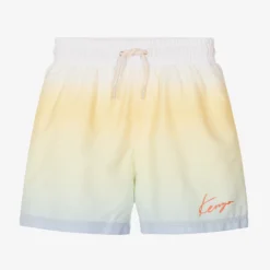 KENZO KIDS Boys Yellow & Blue Gradient Swim Shorts