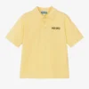 KENZO KIDS Boys Yellow Cotton Logo Polo Shirt