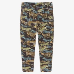 KENZO KIDS Grey Cheetah Cotton Trousers
