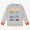 KENZO KIDS Grey Gradient Logo Sweatshirt