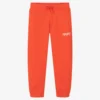 KENZO KIDS Orange Cotton Logo Joggers