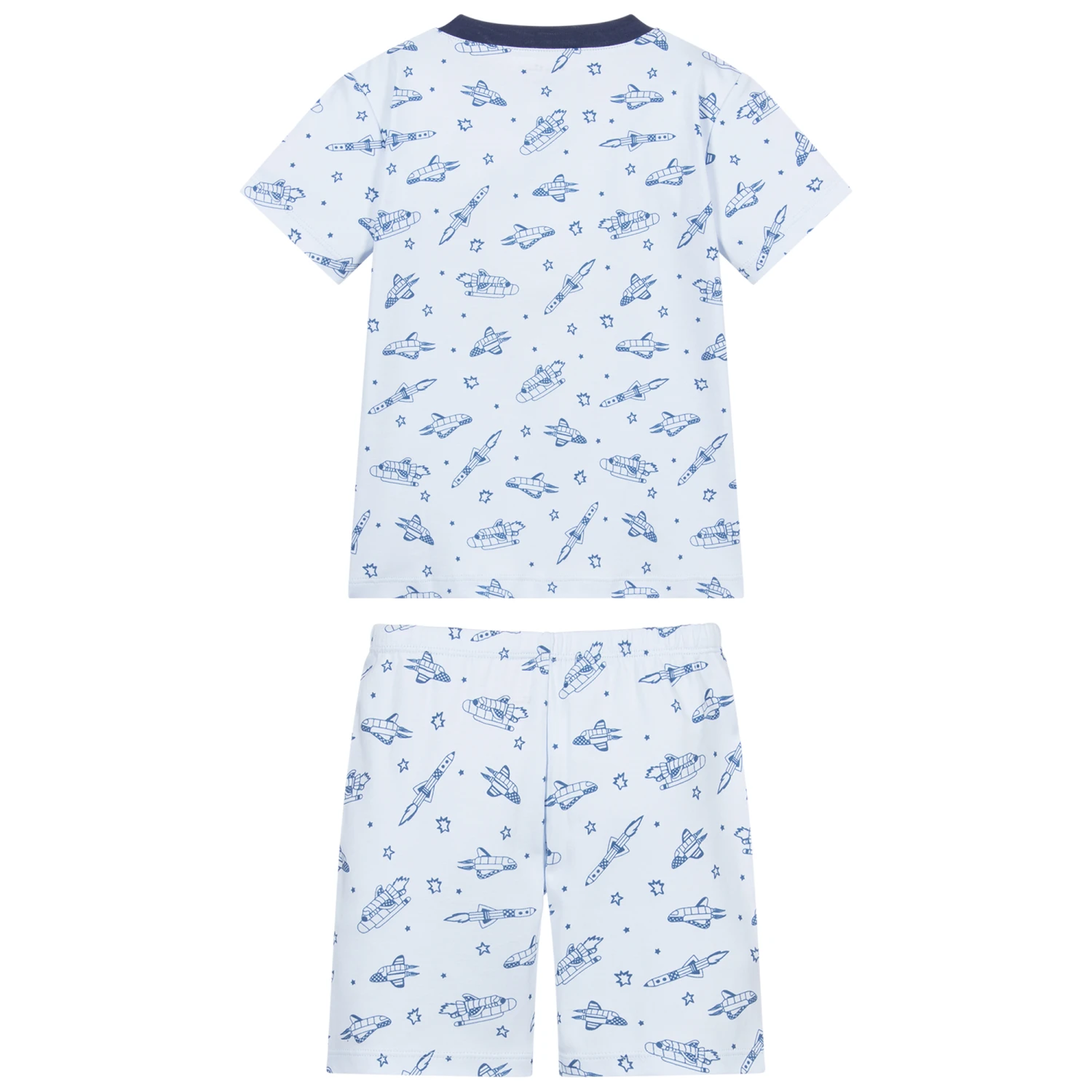 Kissy Kissy Boys Blue Pima Cotton Pyjamas 3 Kissy Kissy Boys Blue Pima Cotton Pyjamas - Image 3
