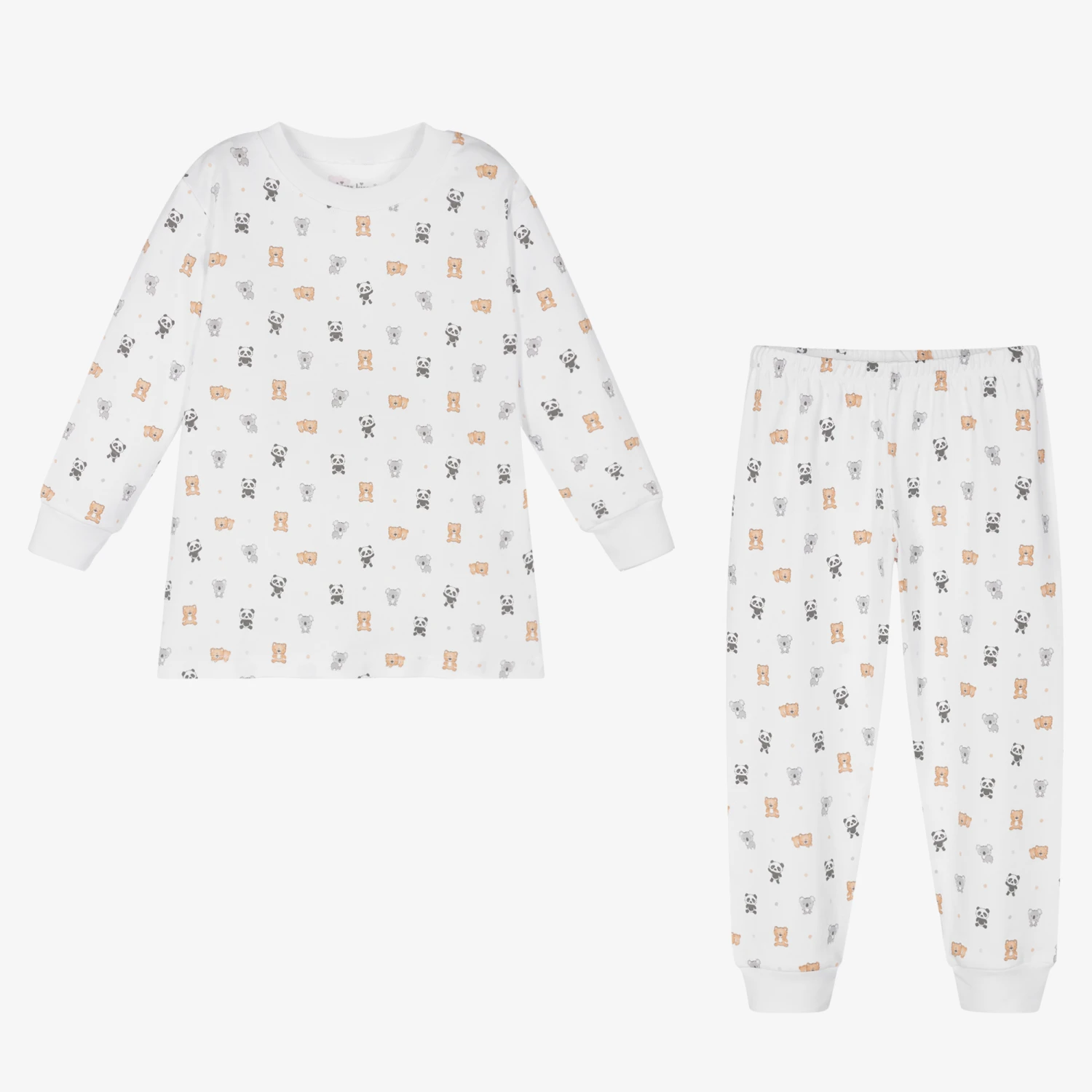 Kissy Kissy Kissy Love White Pima Cotton Pyjamas 2 Kissy Kissy Kissy Love White Pima Cotton Pyjamas - Image 2